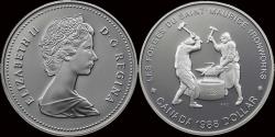 World Coins - Canada 1 dollar 1988- 250th anniversary of Saint-Maurice ironworks