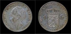 World Coins - Netherlands Wilhelmina I 1 gulden 1931