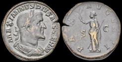 Ancient Coins - Maximinus I Thrax AE sestertius Pax standing lef