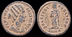 Ancient Coins - Fausta ,Augusta AE follis Salus standing front