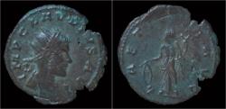 Ancient Coins - Claudius II Gothicus billon antoninianus Laetitia standing left.