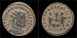 Ancient Coins - Maximian billon antoninianus emperor standing right.