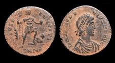 Ancient Coins - Theodosius I AE maiorina emperor standing facing