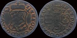 World Coins - Southern Netherlands Liege Johann Theodor von Bayern liard 1751
