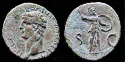Ancient Coins - Claudius AE As Minerva advancing right