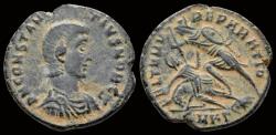 Ancient Coins - Constantius Gallus, as Caesar AE follis soldier spearing fallen horseman