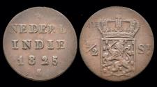 World Coins - Netherlands East Indies Wilhelm I 1/2 stuiver 1825