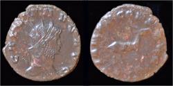 Ancient Coins - Gallienus billon antoninianus antelope standing right