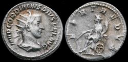 Ancient Coins - Gordian III AR antoninianus Fortuna seated left