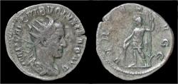 Ancient Coins - Volusian AR antoninianus Virtus standing left