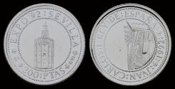 World Coins - Spain 200 pesetas 1992 Proof Expo 92 Sevilla