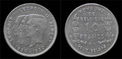 World Coins - Belgium Albert I 10 frank (2 belga) 1930FR-pos B