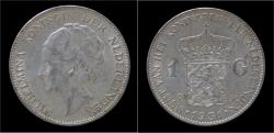 World Coins - Netherlands Wilhelmina I 1 gulden 1931