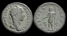 Ancient Coins - Severus Alexander AE dupondius Alexander standing left