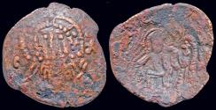 Ancient Coins - Byzantium Latin rulers of Constantinople bronze trachy