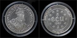 World Coins - Belgium 5 ecu 1987 Karel V.
