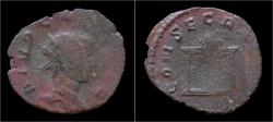 Ancient Coins - Divo Claudius II Gothicus billon antoninianus flaming altar.