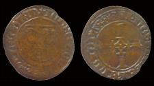 World Coins - Southern Netherlands Liege Jean de Horn billon brûlé