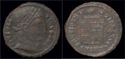 Ancient Coins - Constantine I AE follis campgate