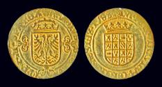 World Coins - Netherlands Graafschap Holland Karel V (Charles Quint) 1/2 real d'or no date
