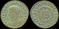 Ancient Coins - Crispus AE3 wreath