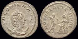 Ancient Coins - Salonina billon antoninianus Gallienus receiving Victory from Roma