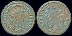 Ancient Coins - Numerian AE antoninianus emperor receiving Victory on globe from Jupiter