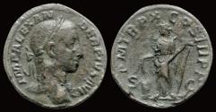 Ancient Coins - Severus Alexander AE sestertius Annona standing left