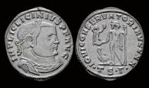 Ancient Coins - Licinius I AE follis Jupiter standing to left