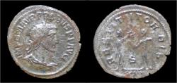 Ancient Coins - Probus silvered antoninianus woman presenting wreath