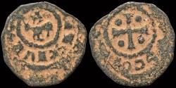 World Coins - Crusader County of Tripoli Raymond II AE denar- "Horse and cross" type