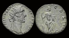 Ancient Coins - Antoninus Pius AE dupondius Annona standing right