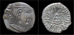 Ancient Coins - India Western Satraps King Rudrasena III AR drachm.
