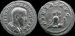 Ancient Coins - Maximus AR denarius emblems of the pontificate