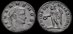 Ancient Coins - Severus II, as Caesar AE quarter follis Genius standing left