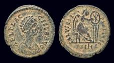 Ancient Coins - Aelia Flaccilla AE4 Victory seated right