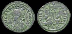 Ancient Coins - Constantine II, as Caesar AE follis two seated captives and inscribed standard