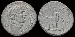 Ancient Coins - Lydia Philadelphia Vespasian AE24 Zeus standing left
