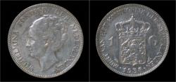World Coins - Netherlands Wilhelmina I 1 gulden 1938