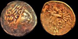 Ancient Coins - Celtic Séquani- Helvètii electrum stater au bige et à la rouelle