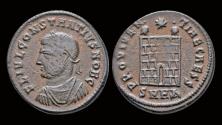 Ancient Coins - Constantius II, as Caesar AE3 campgate