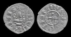 World Coins - Crusader Athens Willian de la Roche/minority Guy II de la Roche billon denier