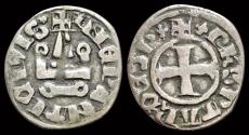 World Coins - Crusader Lepanto Philippe de Taranto  billon denier tournois
