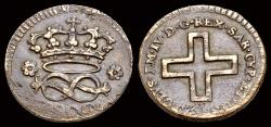 World Coins - Italy, House of Savoy. Carlo Emanuele IV AE 2 denari 1800