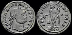 Ancient Coins - Galerius AE follis Genius standing left