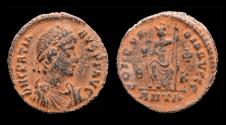 Ancient Coins - Gratian AE3 Roma seated facing