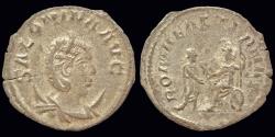 Ancient Coins - Salonina billon antoninianus Gallienus receiving Victory from Roma