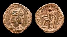 Ancient Coins - Otacilia Severa AE sestertius Concordia seated left