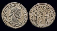 Ancient Coins - Probus AE antoninianus Probus receiving Victory set on globe from Jupiter