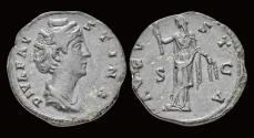 Ancient Coins - Diva Faustina I AE As Ceres standing right